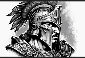 spartan warrior full body tattoo idea