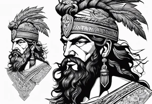 Greek god meletus with thunder tattoo idea