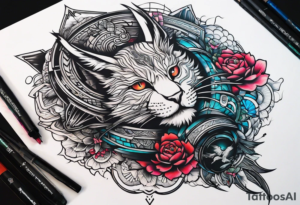 cyberpunk tattoo idea
