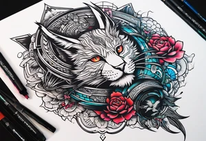 cyberpunk tattoo idea