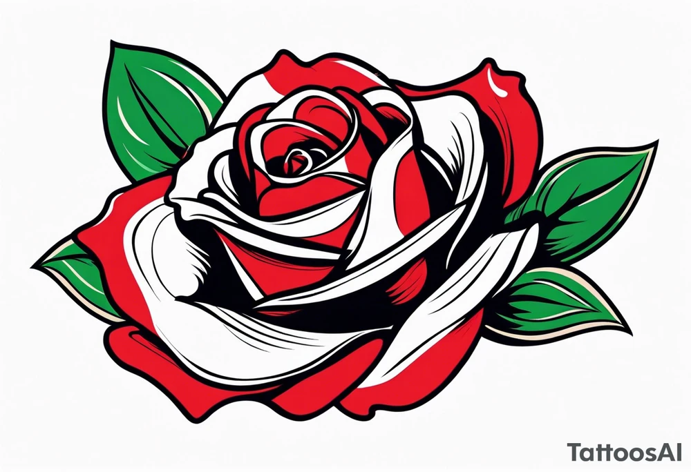 red rose wearing mexican hat tattoo idea
