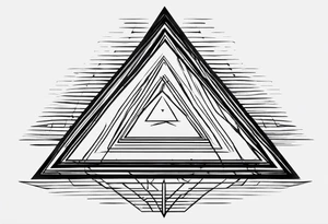 A triangle with nothing inside of it very simple, just a few lines tattoo idea