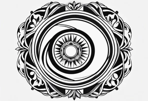 simple Round boarder completely empty inside the boarder tattoo idea