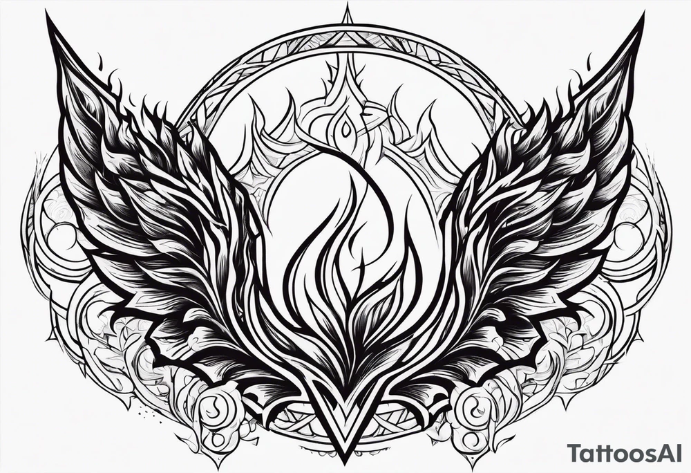 Flames, the symbol of Lucifer ,simple tattoo idea
