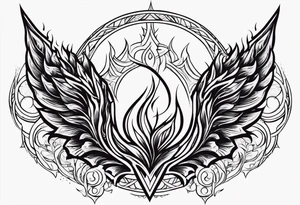 Flames, the symbol of Lucifer ,simple tattoo idea