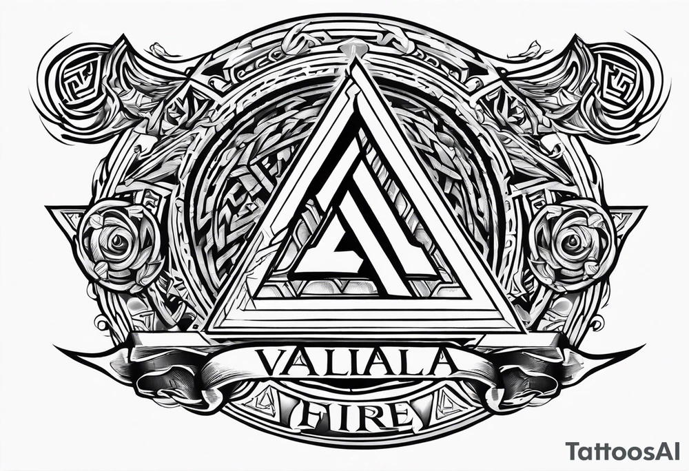 Valhalla fire
Sword shield valknut tattoo idea