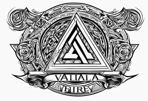 Valhalla fire
Sword shield valknut tattoo idea