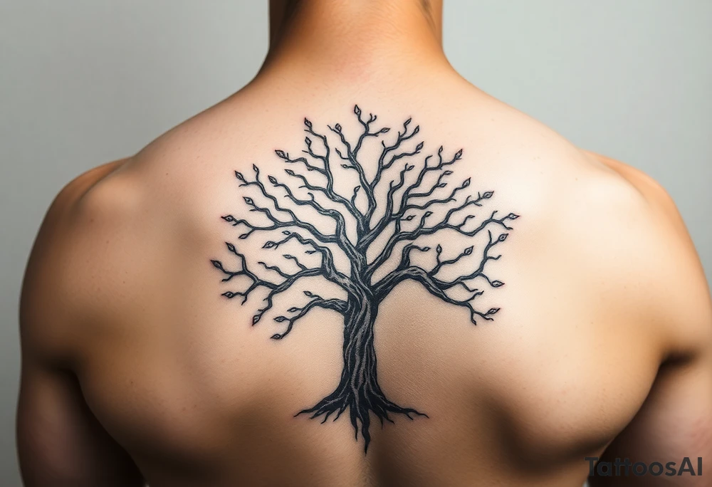 Tree of life old looking but feminine tattoo idea