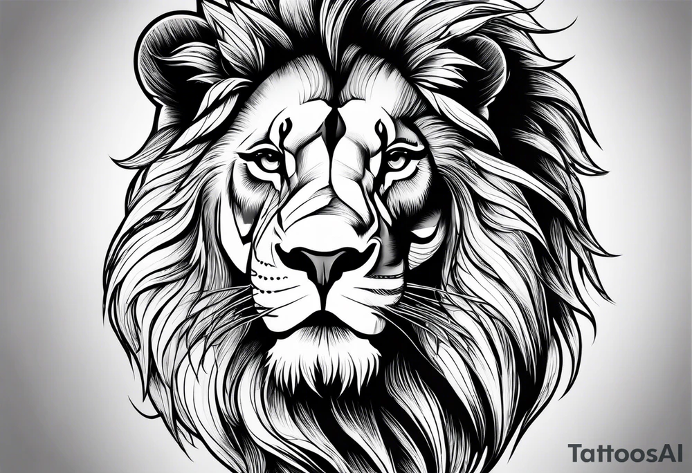 a lion tattoo idea