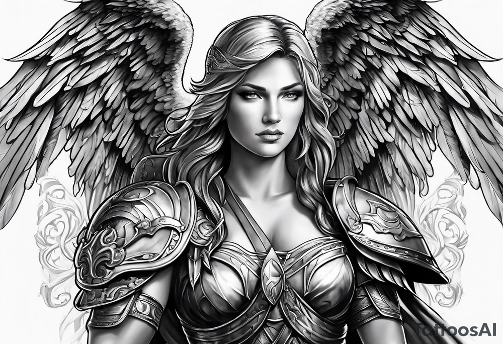 archangel warrior tattoo idea
