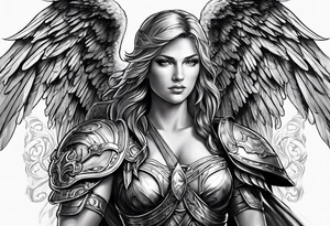 archangel warrior tattoo idea