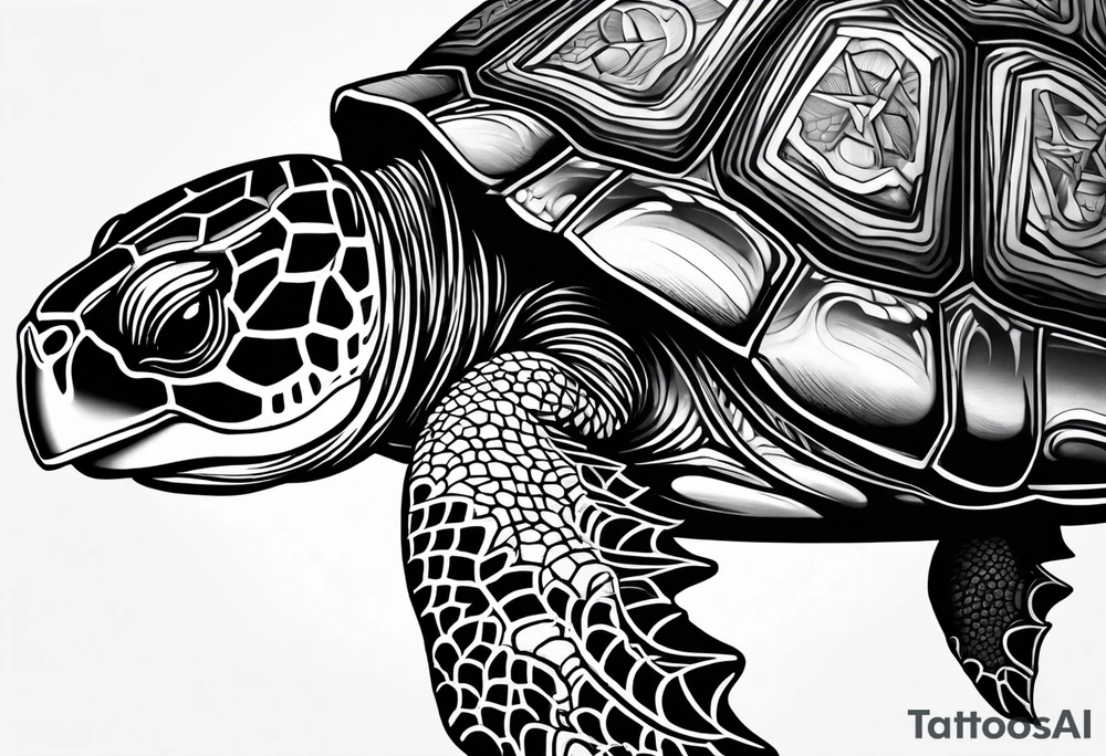 marine turtle tattoo idea