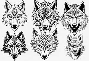 wolf head from zelda twilight princess front tattoo idea