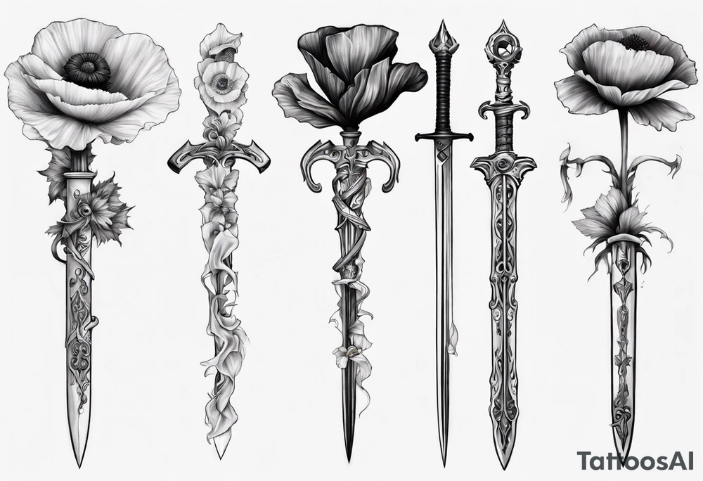 Jester sword poppy 823 tattoo idea