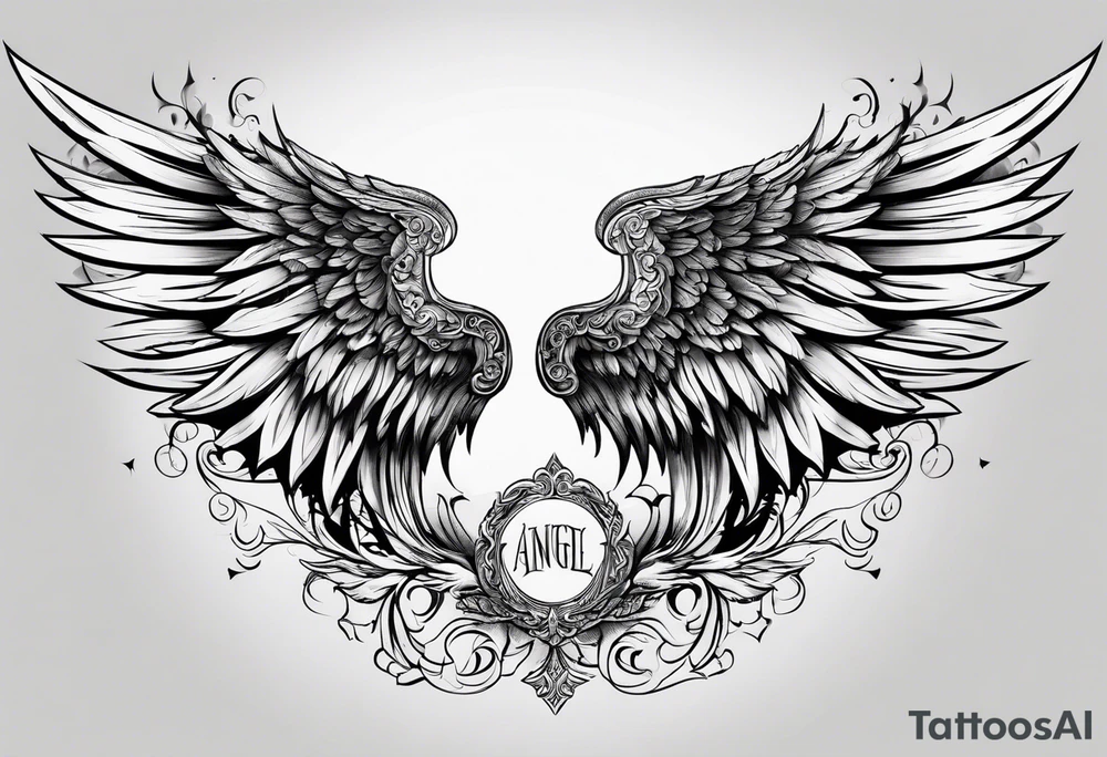 Angel wings tattoo idea