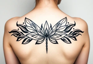 Lotus with dragonfly tattoo idea