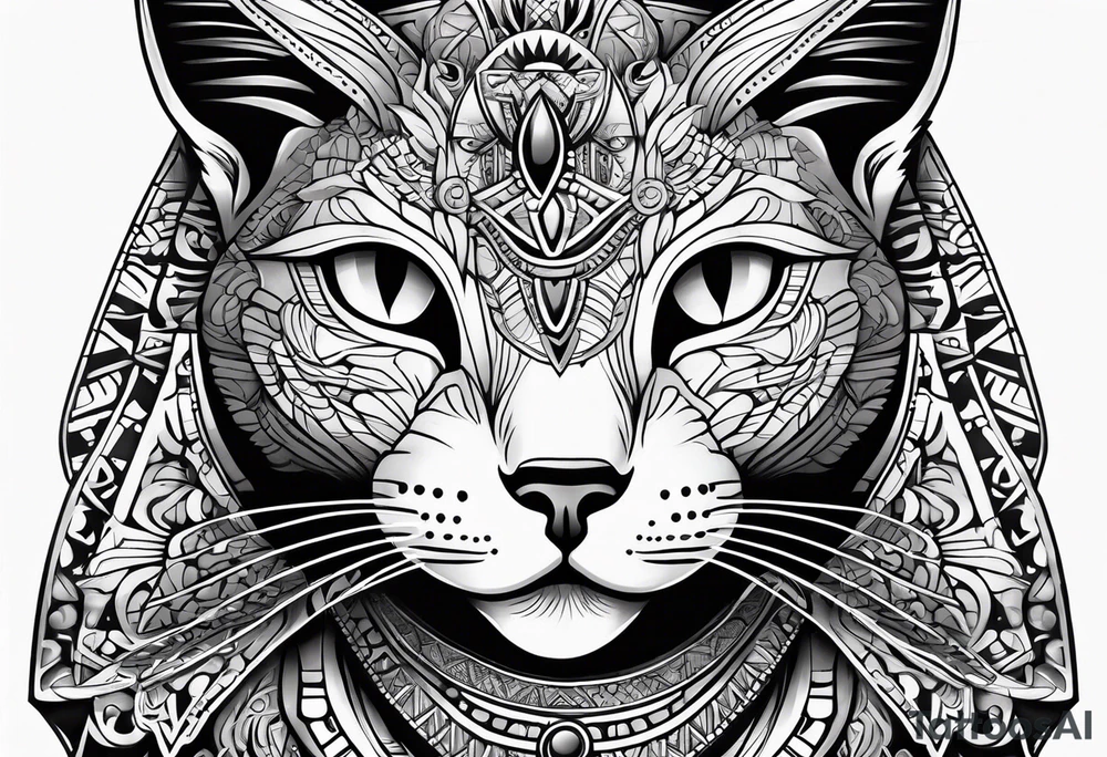 Egyptian cat tattoo idea