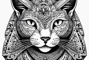 Egyptian cat tattoo idea