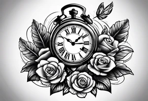 Grenade and clock tattoo idea