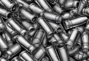 Spent bullet casings in smoke tattoo idea