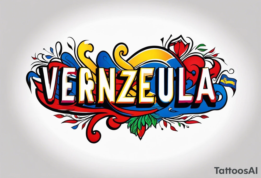 The word "Venezuela" tattoo idea