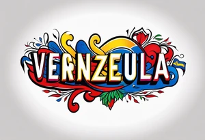 The word "Venezuela" tattoo idea