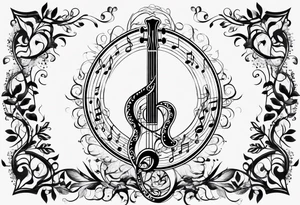 A music note in nature tattoo idea