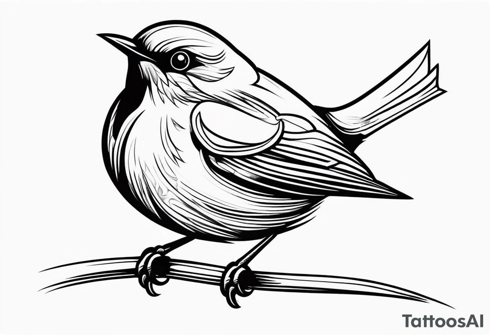 An evil looking red robin tattoo idea