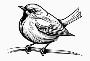 An evil looking red robin tattoo idea