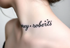 COREY ROBERTS with stars tattoo idea