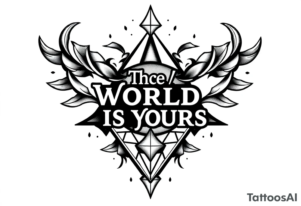 The world is yours tattoo idea