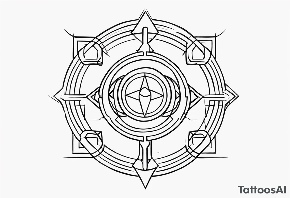 Cyber sigilism tattoo idea