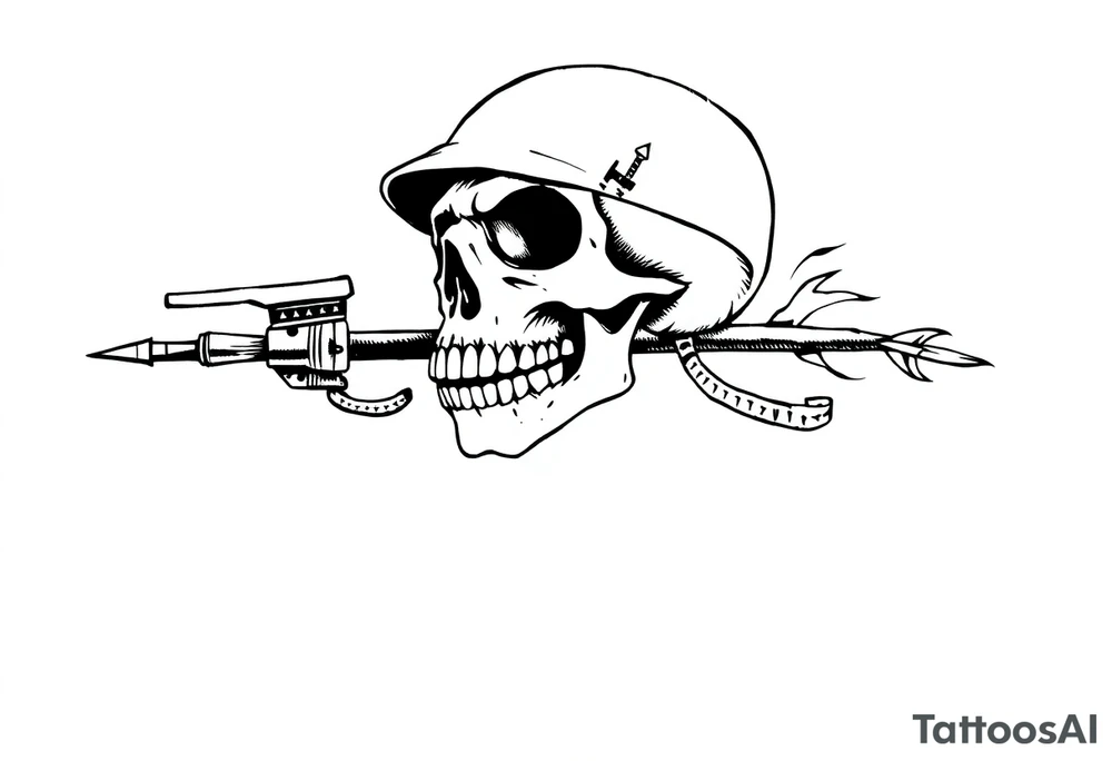 soldier skull rugrats style tattoo idea