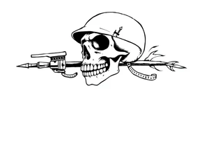 soldier skull rugrats style tattoo idea