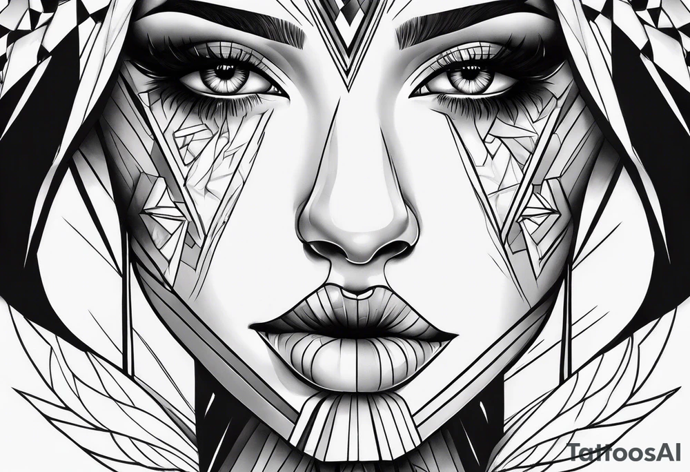 cryin face with tears tattoo idea