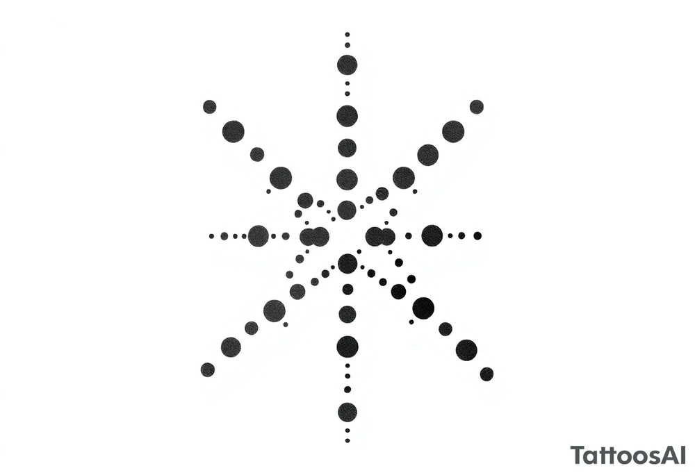 Abstract asterisk tattoo idea