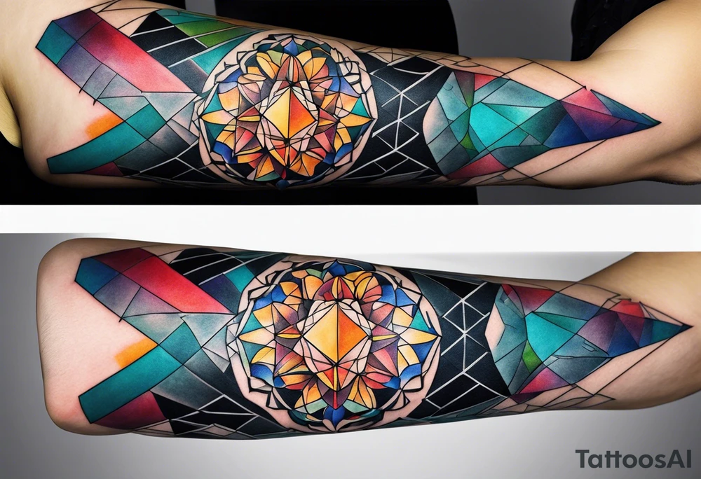 forearm tattoo, geometric, subtle, men, tattoo idea