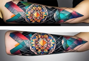 forearm tattoo, geometric, subtle, men, tattoo idea