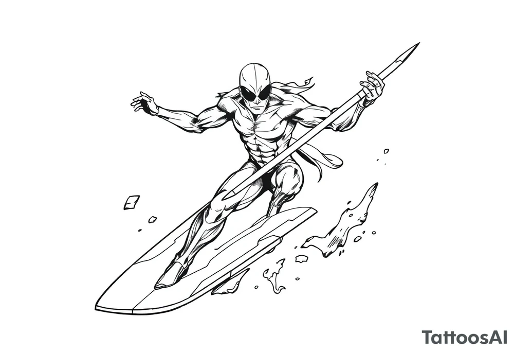 Silver Surfer comic accurate tattoo idea