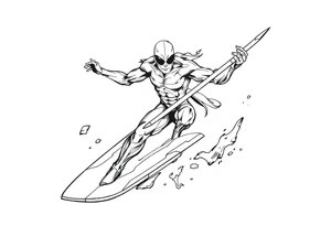 Silver Surfer comic accurate tattoo idea