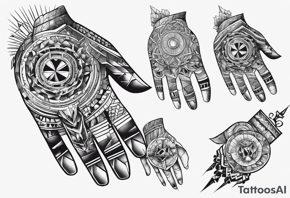 Cyber hand tattoo idea