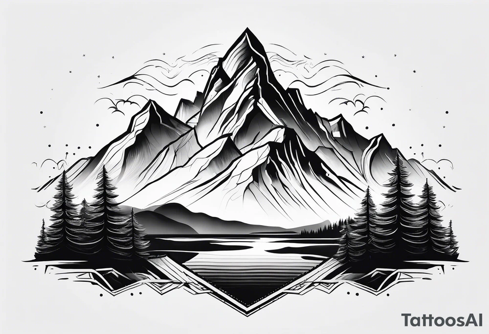 mountains tattoo idea