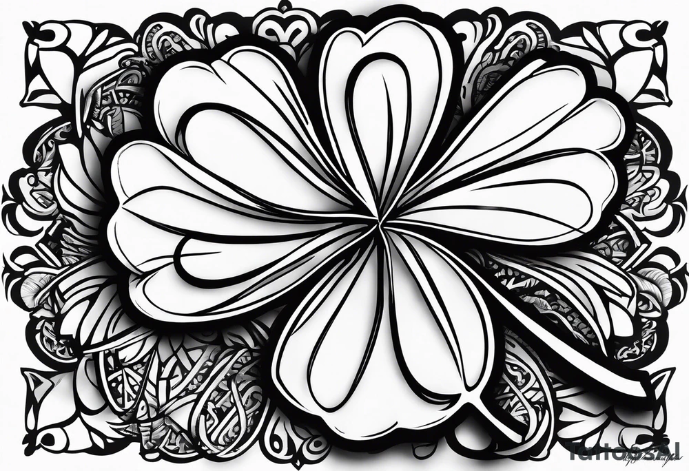 the word Honor Love Respect the numbers 3 1 7 and a four leaf clover tattoo idea