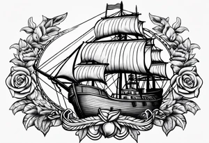Ship anchor tattoo idea