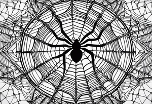 Symetrical spider web tattoo idea