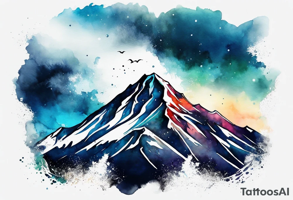 Small
One Mountain peak
Silhouette tattoo idea
