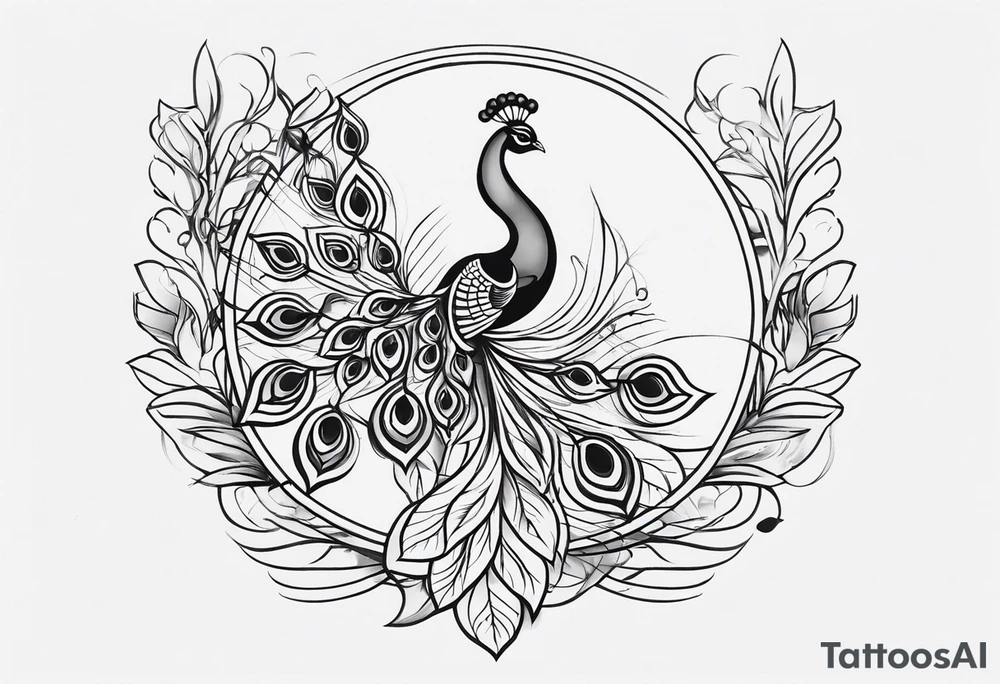 a tattoo to mesh well with an existing peacock tattoo tattoo idea
