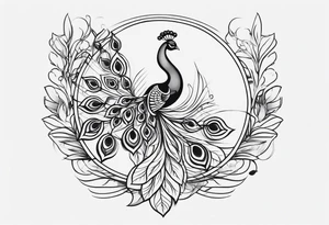 a tattoo to mesh well with an existing peacock tattoo tattoo idea