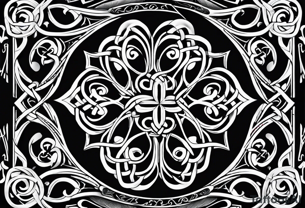 4 leaf clover celtic tattoo idea