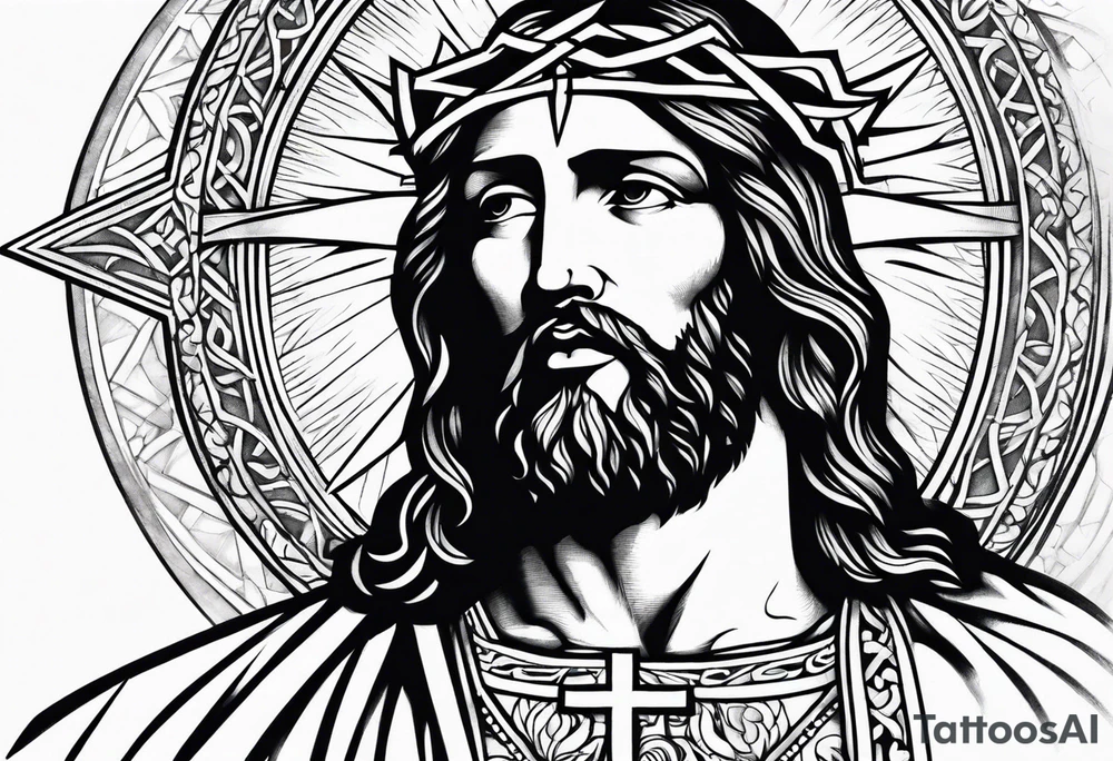 Religious tattoo representing 
Christ tattoo idea